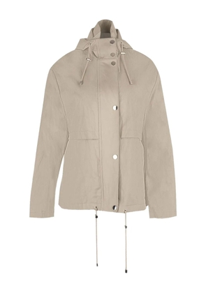 Michael Kors Collection crushed hooded jacket - Neutrals