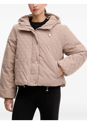 GUESS USA hooded patterned jacket - Neutrals
