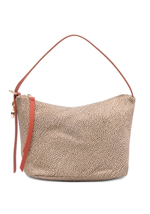 Borbonese printed top handle tote bag - Neutrals