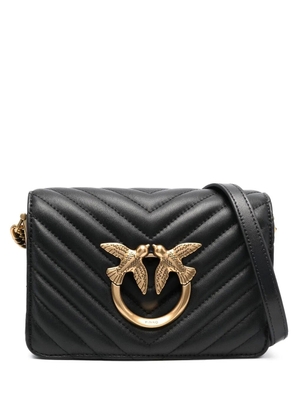PINKO mini chevron-quilted Click Love bag - Black