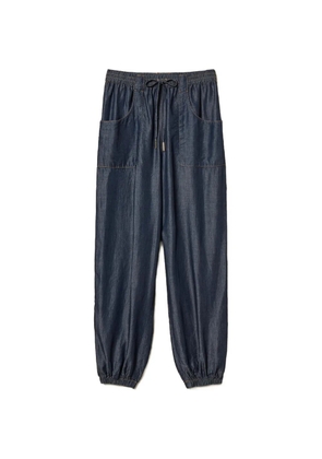 TWINSET drawstring-fastening trousers - Blue