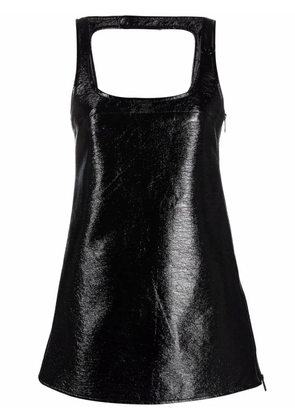 Courrèges sleeveless vinyl mini dress - Black