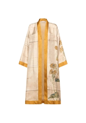 Pierre-Louis Mascia floral-print coat - Neutrals