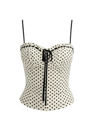 Reformation Andrea polka dot tie top - Neutrals