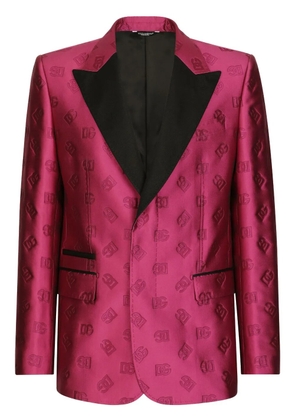 Dolce & Gabbana jacquard single-breasted tuxedo - Pink