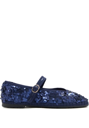 FLABELUS Pierre sequins buckle espadrilles - Blue