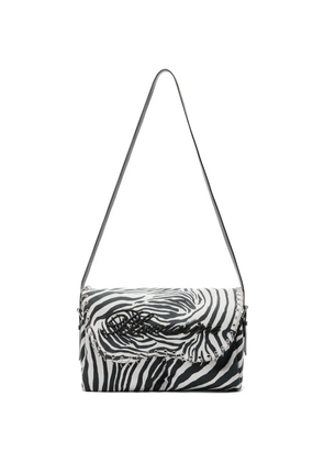 Blumarine zebra-print shoulder bag - White