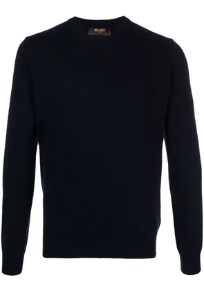 Moorer crew-neck silk-blend jumper - Blue