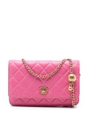 CHANEL Pre-Owned 2019 Lambskin Pearl Crush Wallet On Chain crossbody bag - Pink