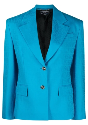 Versace Versace Allover virgin-wool jacquard blazer - Blue