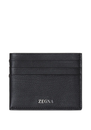 Zegna leather card holder - Black