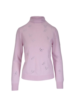 Kinross Cashmere embellishedfFunnel-neck sweater - Pink