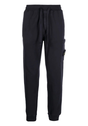 Stone Island Compass-patch cotton track pants - Blue