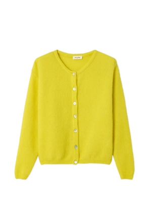 American Vintage crew-neck long-sleeve cardigan - Yellow