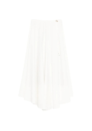 Agnona tie-detail maxi skirt - White