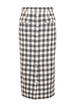 Cara Cara Faye gingham-checked skirt - Black