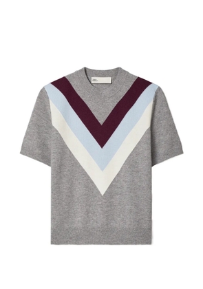 Tory Burch Chevron wool top - Grey