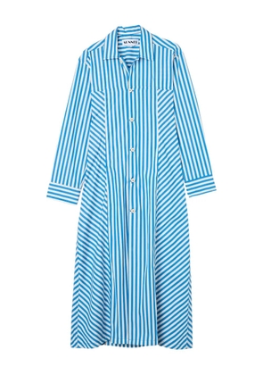 Sunnei striped shirt maxi dress - Blue