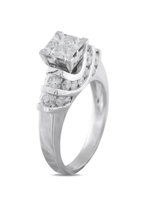 LB Exclusive 14K white gold diamond ring - Silver
