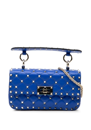 Valentino Garavani Pre-Owned 2000-2017 Small Nappa Rockstud Spike satchel - Blue