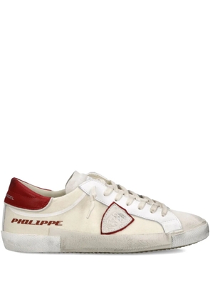 Philippe Model Paris suede-panelled low-top sneakers - Neutrals