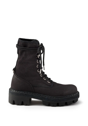 Prada canvas ankle boots - Black