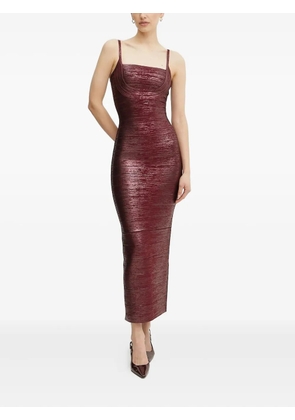 Hervé Léger Gemma metallic dress - Red