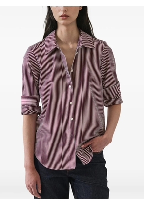 PATRICK ASSARAF striped buttoned shirt - Red