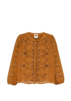 FARM Rio Camel Richelieu top - Brown