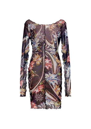 Agua Bendita Hadley long-sleeve mesh mini dress - Black