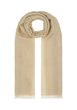Max Mara logo-jacquard scarf - Neutrals