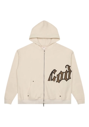GODSPEED OG Logo V2 zip-up hoodie - Neutrals