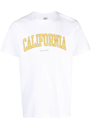 Sporty & Rich text-print cotton T-shirt - White
