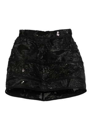 MITILIANE COUTURE embroidered-detail skirt - Black