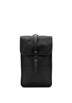 Rains logo-engraved foldover-top backpack - Black