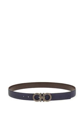 Ferragamo Reversible and adjustable Gancini belt - Blue