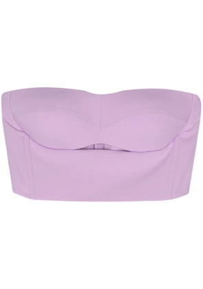 Patrizia Pepe boned crop top - Purple