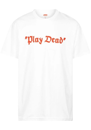 Supreme Play Dead slogan-print T-shirt - White