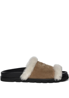 Zadig&Voltaire embroidered sandals - Brown