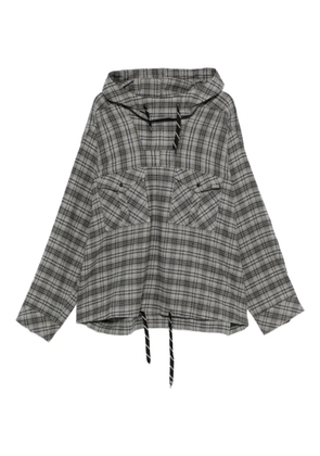 Martine Rose check-pattern hoodie - Grey