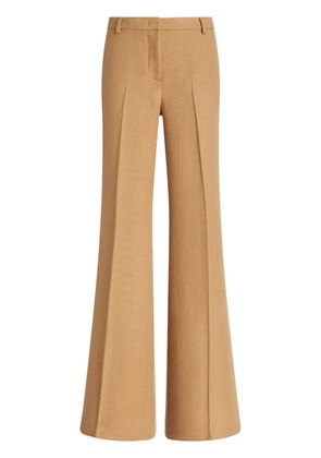 ETRO pressed-crease flared trousers - Brown