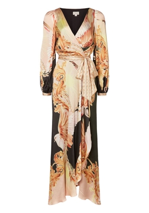 Temperley London graphic-print wrap dress - Black