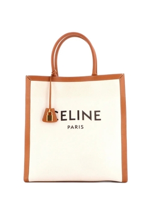 Celine Pre-Owned Vertical Cabas Canvas with Leather Large tote bag - Neutrals