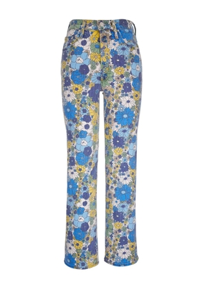 MOTHER Rambler floral-print jeans - Blue