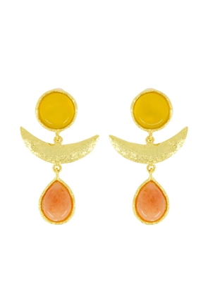 Sylvia Toledano Sunset onyx-pearl earrings - Gold