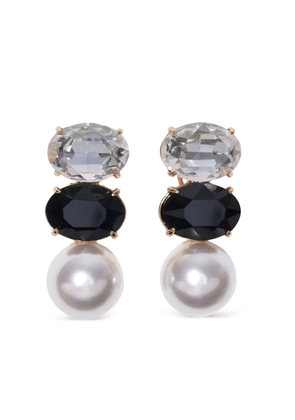 Carolina Herrera crystal pearl earrings - Gold