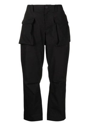 The Power For The People flap-pocket straight-leg trousers - Black