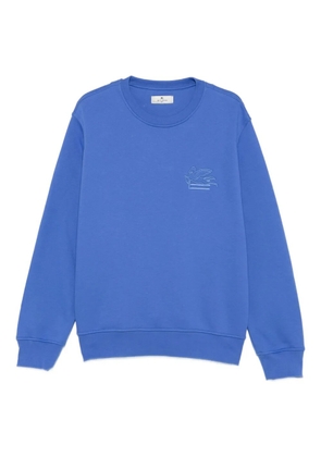 ETRO embroidered-Pegasus sweatshirt - Blue