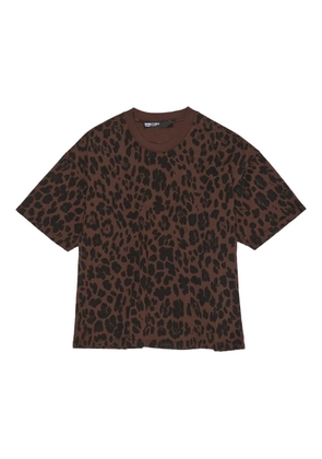 Bimba y Lola leopard-print T-shirt - Brown