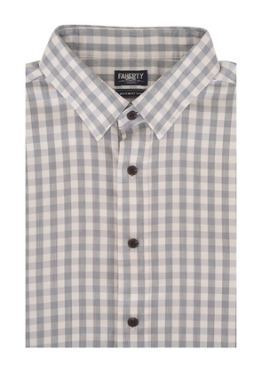 FAHERTY Movement™ gingham-pattern shirt - Grey